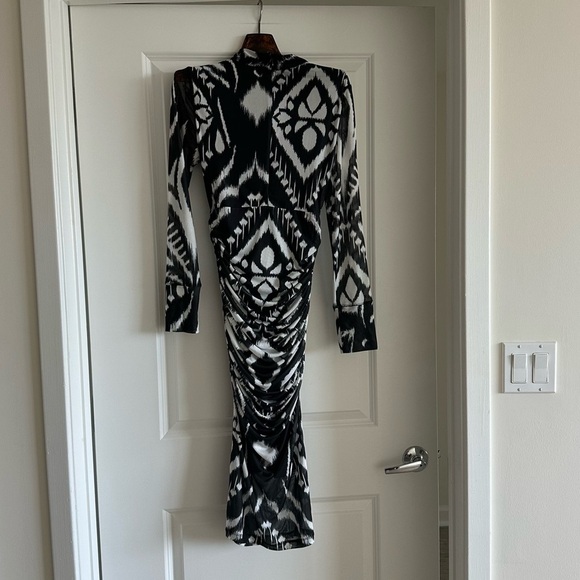 Farm Rio Pineapple Ikat Black Tulle Midi Dress - Picture 9 of 9